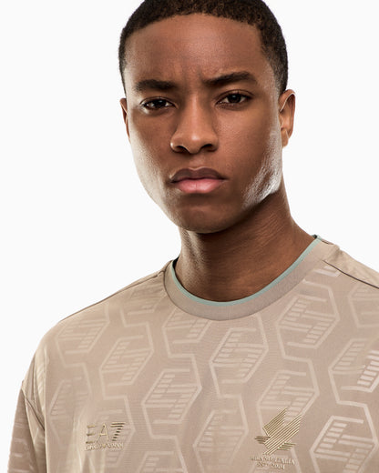 EA7 Soccer jersey T-shirt and shorts set