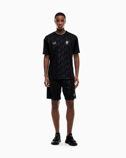 EA7 Soccer jersey T-shirt and shorts set