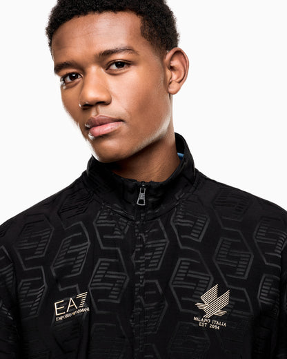 EA7 Soccer tracksuit in jacquard viscose