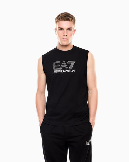 EA7 Visibility regular-fit tank top in cotton jersey