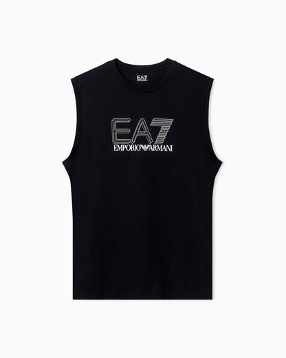 EA7 Visibility regular-fit tank top in cotton jersey
