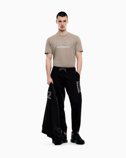 EA7 Cotton Jersey T-Shirt with EA7 Logo