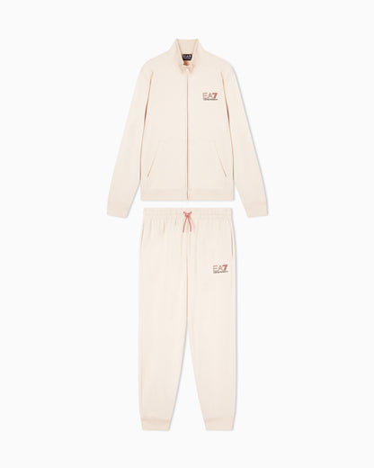 EA7 Visibility pure cotton zip-up tracksuit