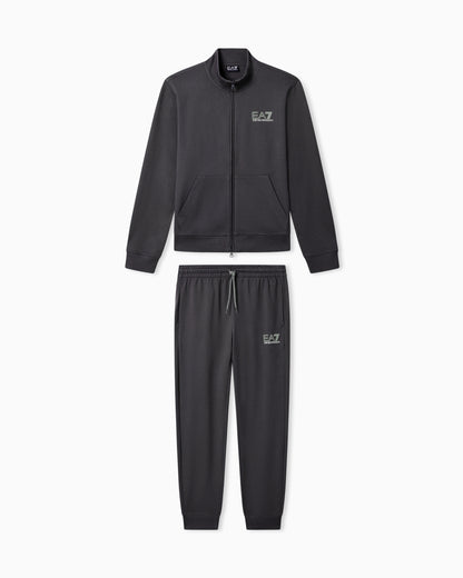 EA7 Visibility pure cotton zip-up tracksuit