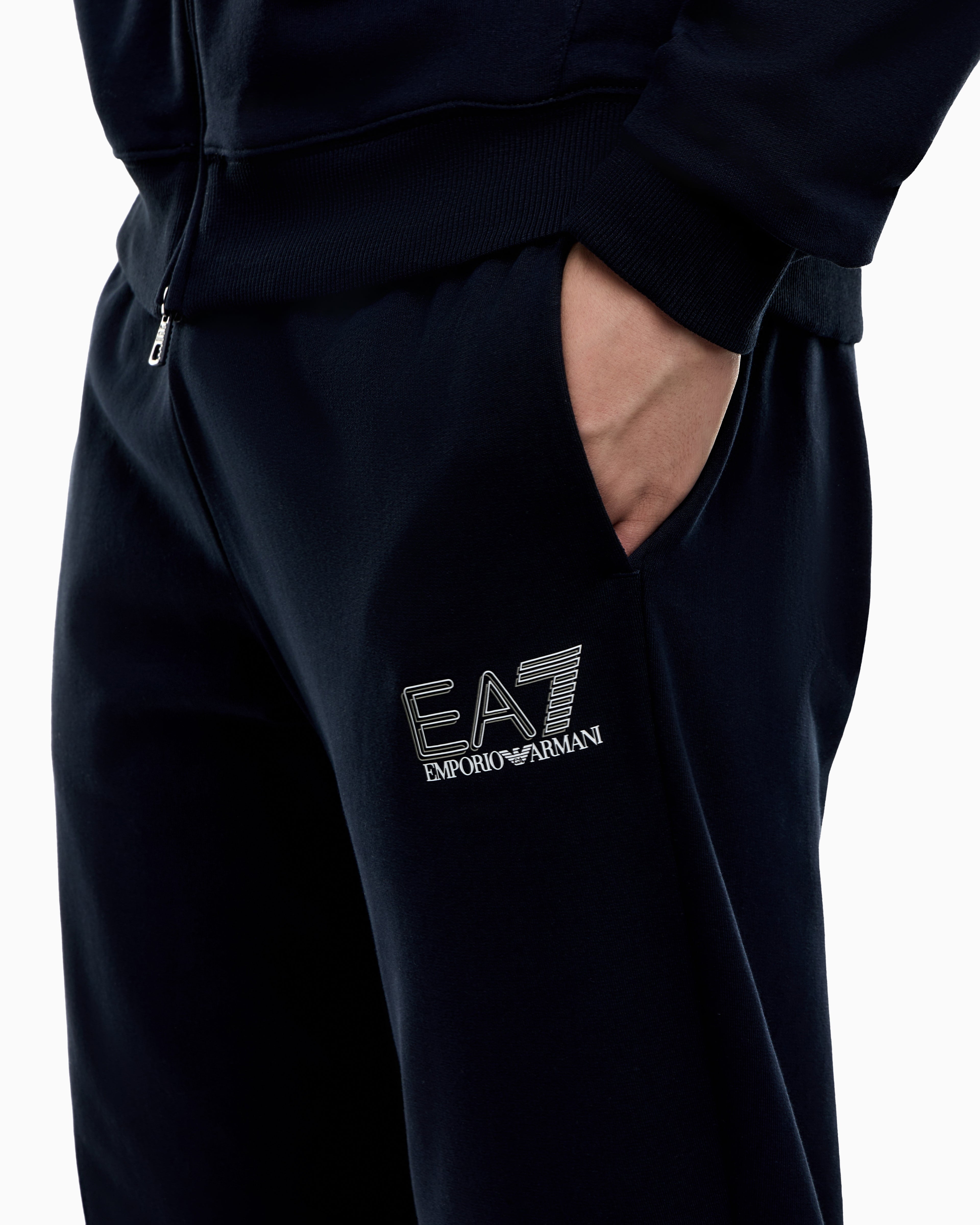 EA7 Visibility pure cotton zip-up tracksuit