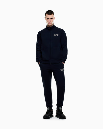 EA7 Visibility pure cotton zip-up tracksuit