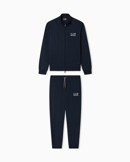 EA7 Visibility pure cotton zip-up tracksuit