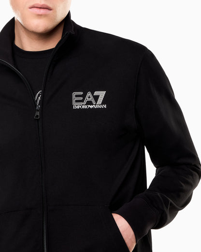 EA7 Visibility pure cotton zip-up tracksuit