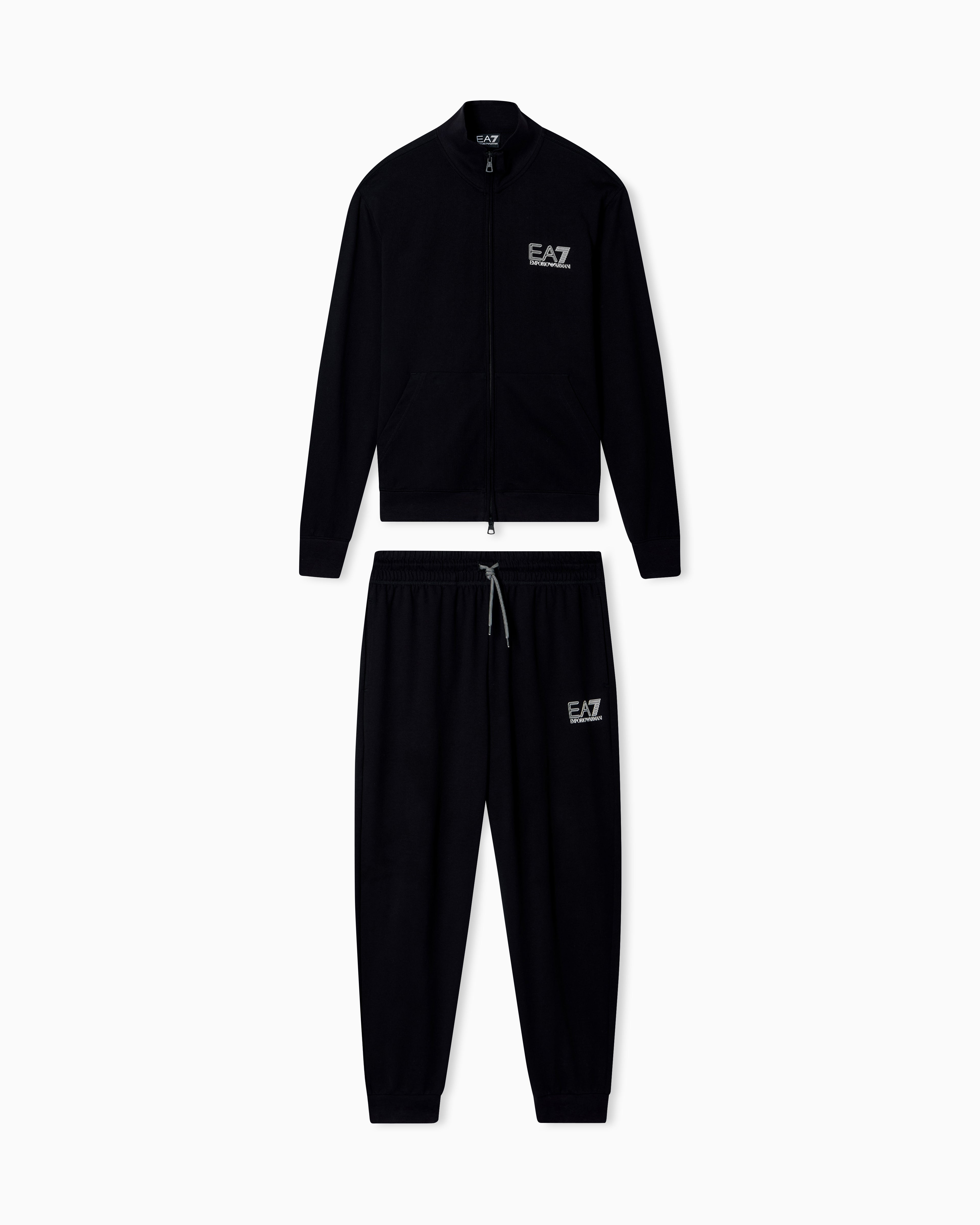 EA7 Jersey tracksuit with logo details