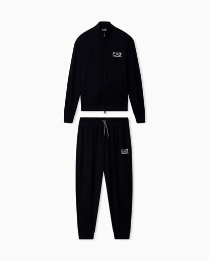 EA7 Visibility pure cotton zip-up tracksuit