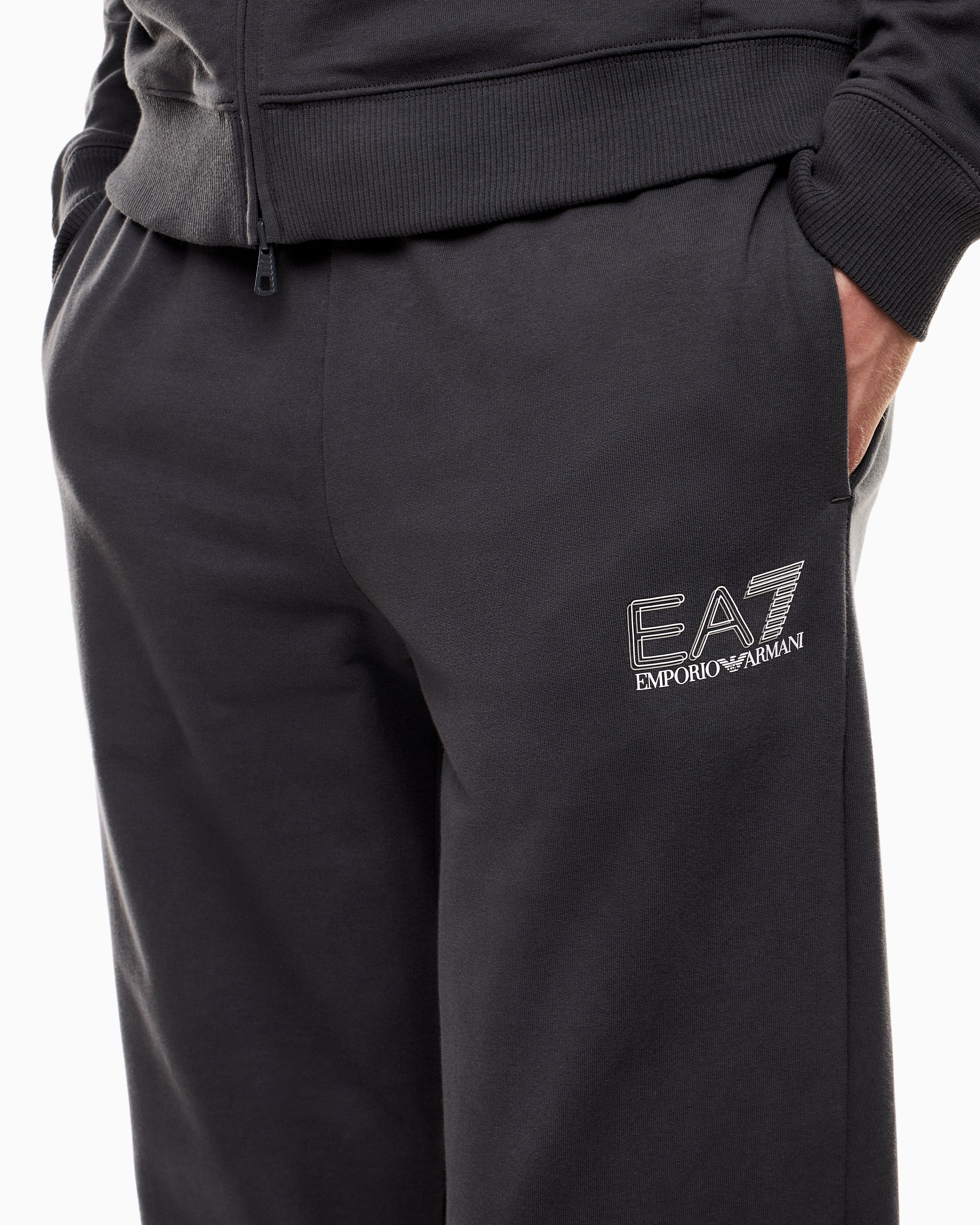 EA7 Pure cotton tracksuit with hood