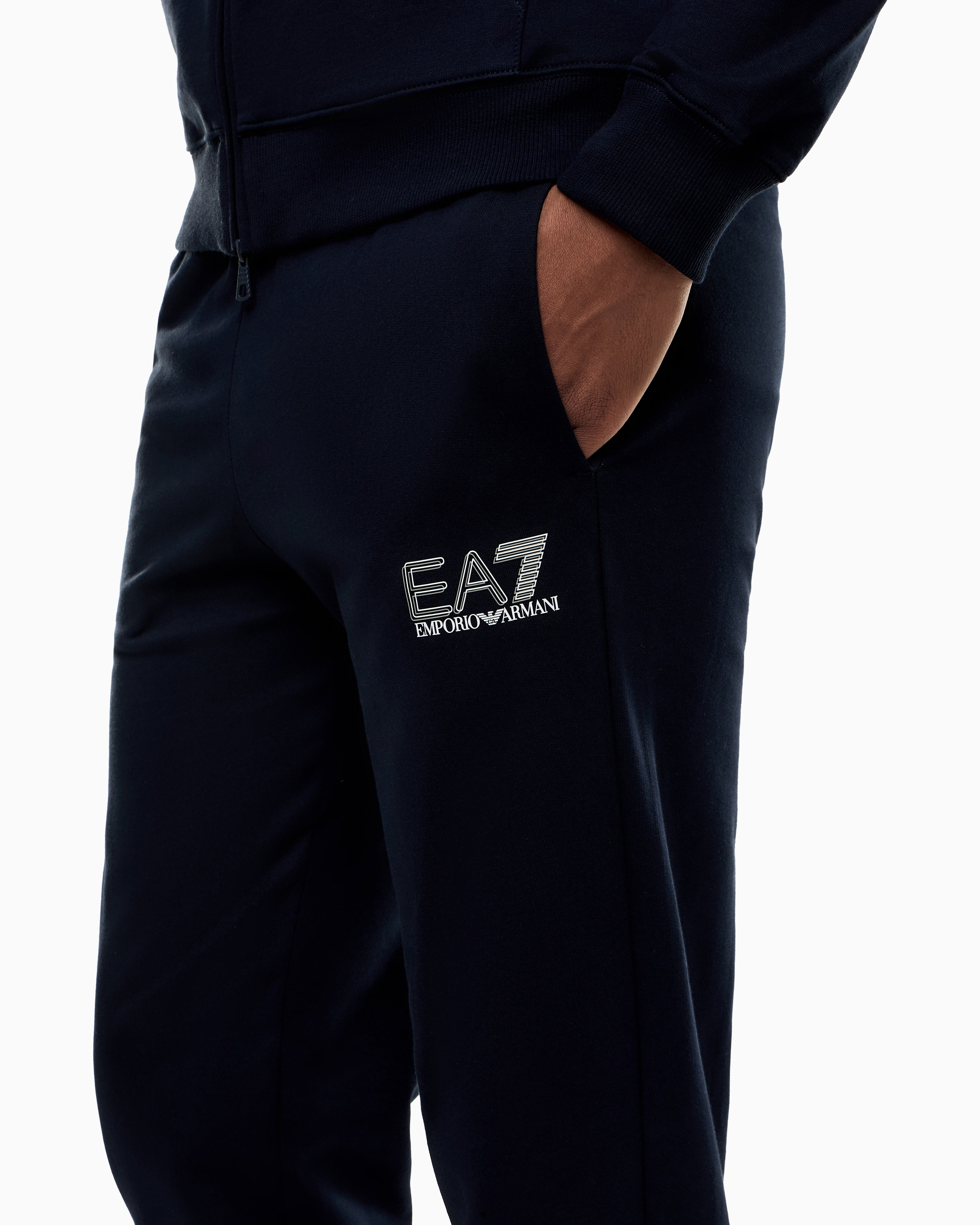 EA7 Pure cotton tracksuit with hood