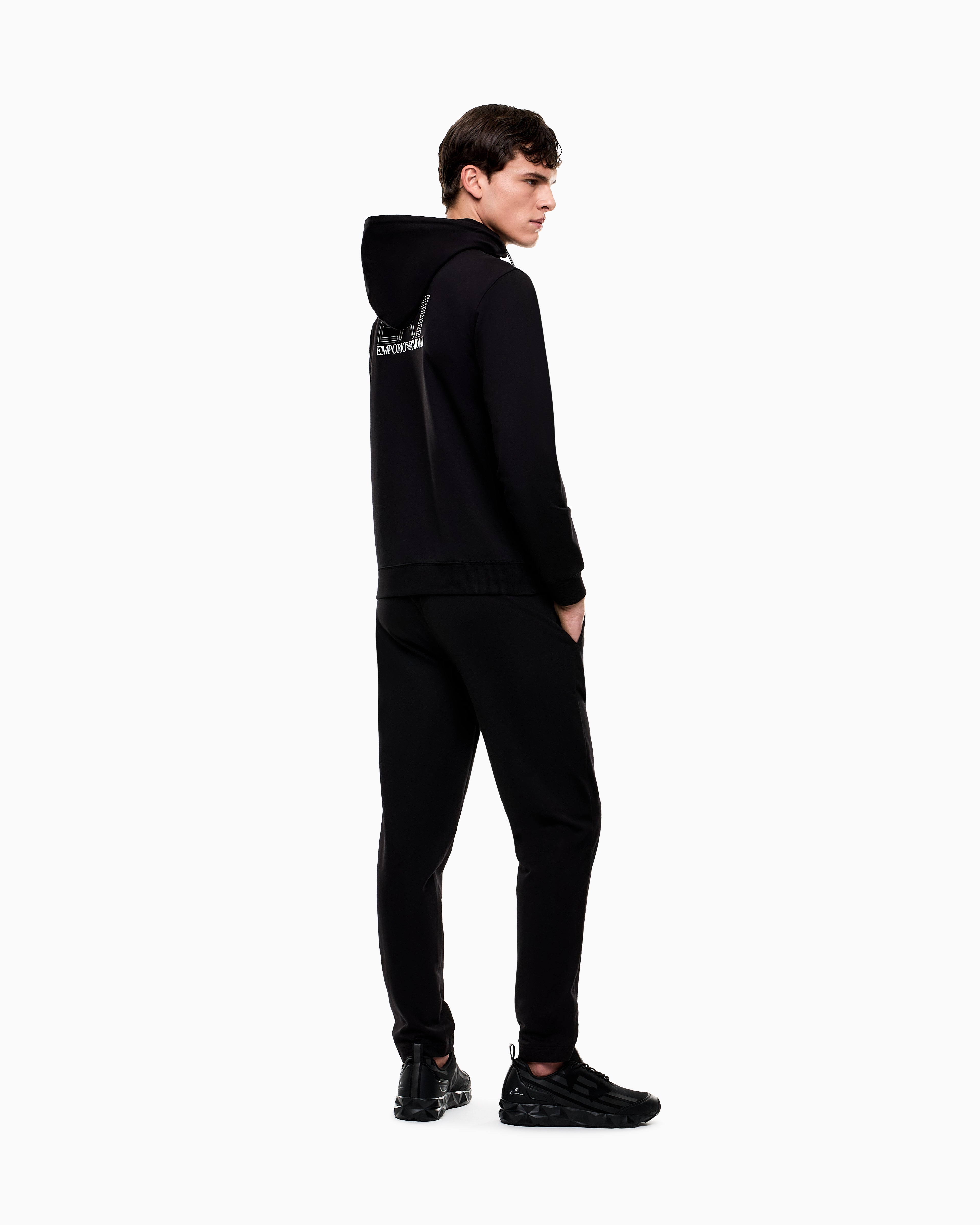 EA7 Pure cotton tracksuit with hood