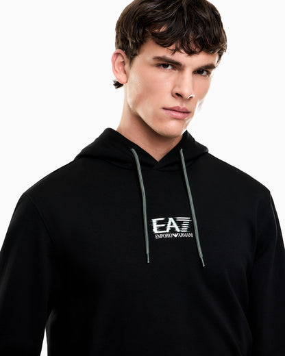 EA7 Visibility cotton hooded sweatshirt
