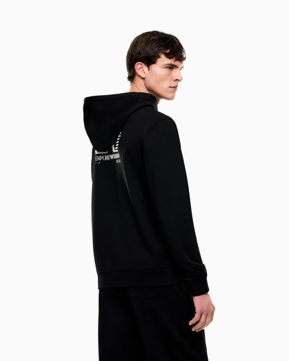 EA7 Visibility cotton hooded sweatshirt