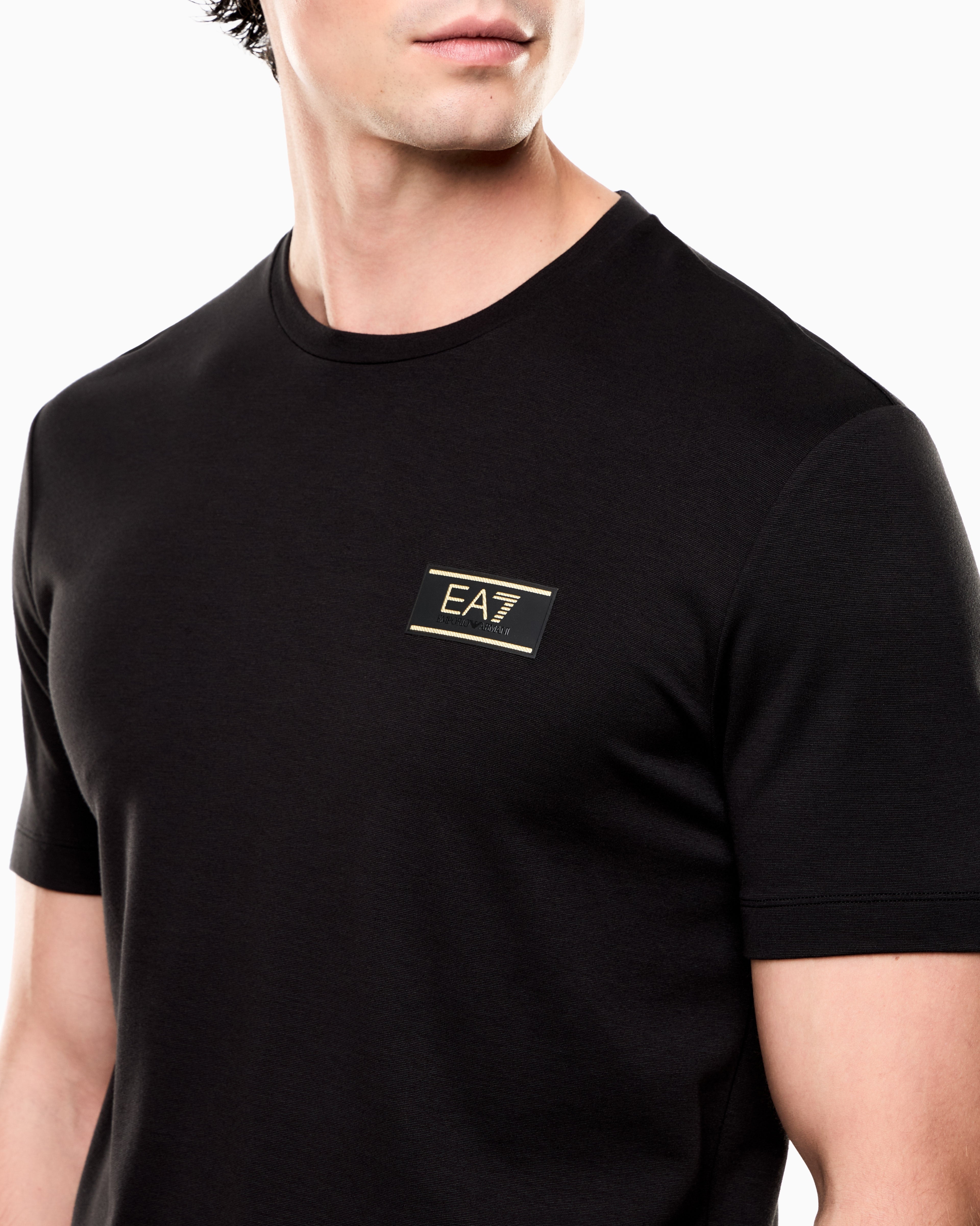 EA7 Premium Label stretch viscose-blend crew-neck T-Shirt