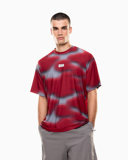 EA7 Dynamic Athlete printed T-shirt in VENTUS7 technical fabric