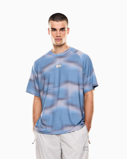 EA7 Dynamic Athlete printed T-shirt in VENTUS7 technical fabric