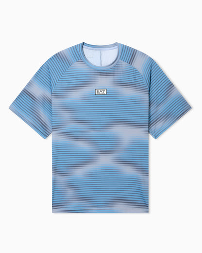 EA7 Dynamic Athlete printed T-shirt in VENTUS7 technical fabric