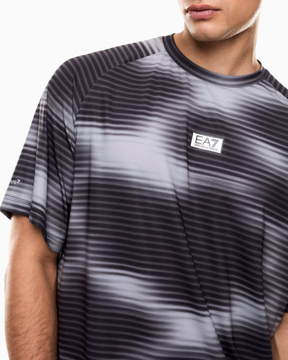 EA7 Dynamic Athlete printed T-shirt in VENTUS7 technical fabric