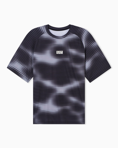 EA7 Dynamic Athlete printed T-shirt in VENTUS7 technical fabric