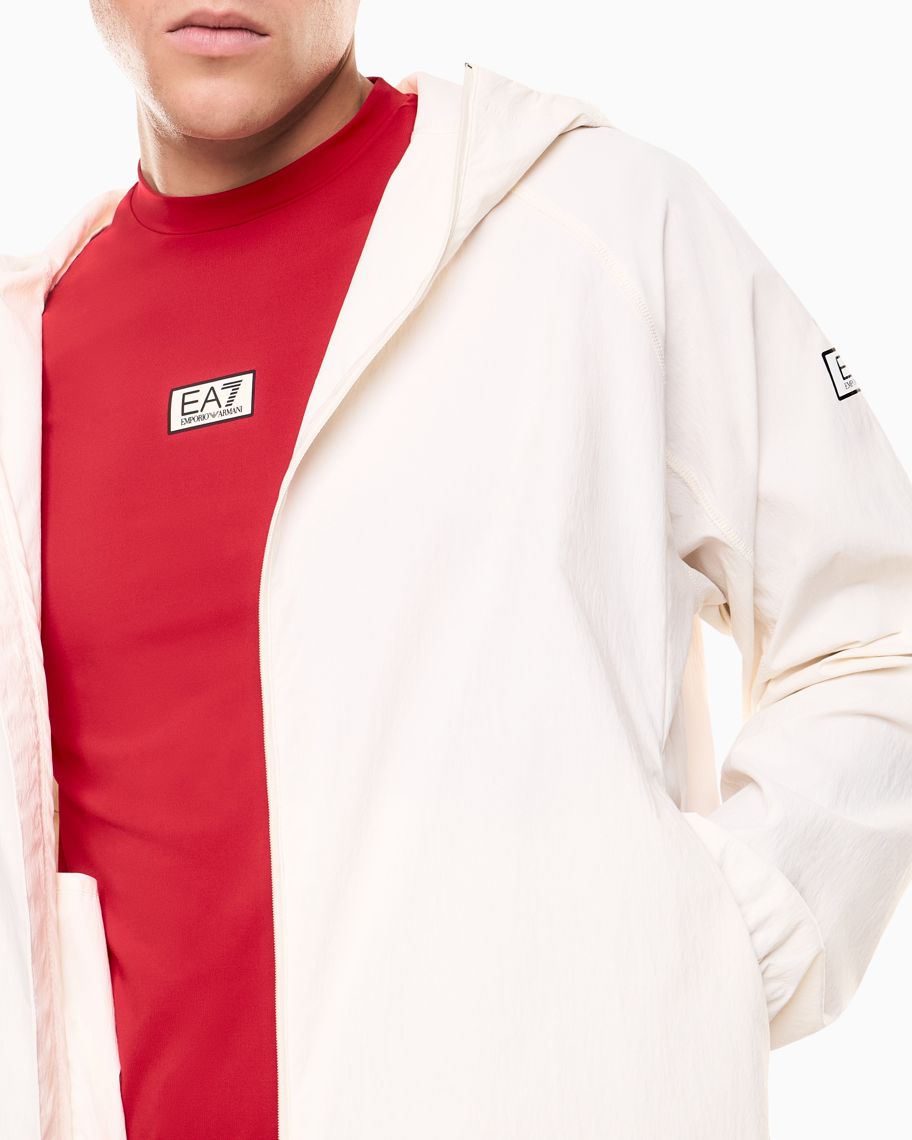 EA7 VENTUS7 technical fabric hooded sweatshirt