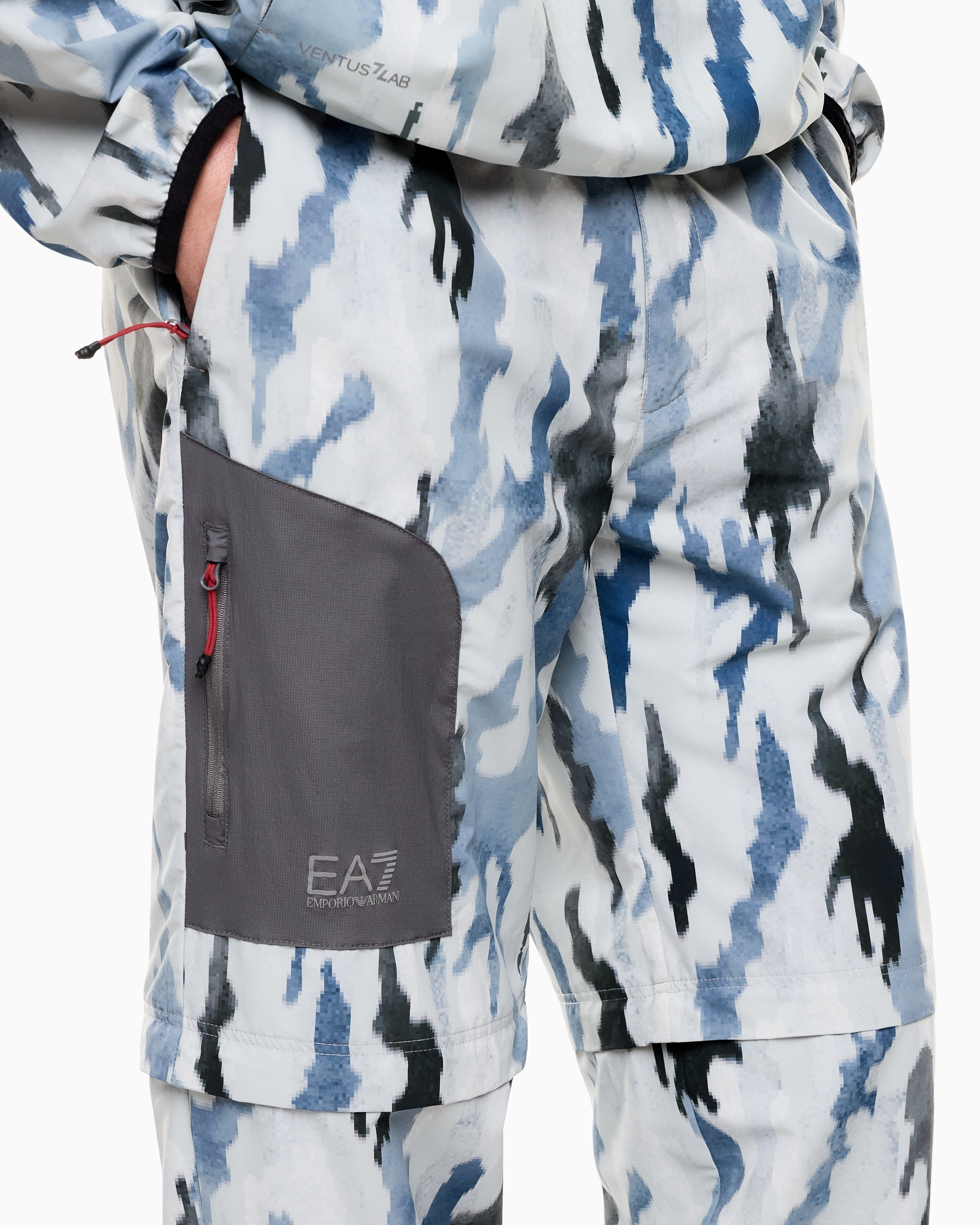 EA7 Dynamic Athlete trousers in Natural VENTUS7 technical fabric