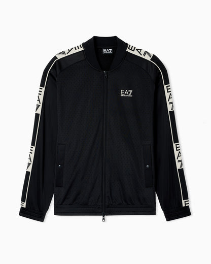 EA7 Graphic Series cotton zip-up sweatshirt