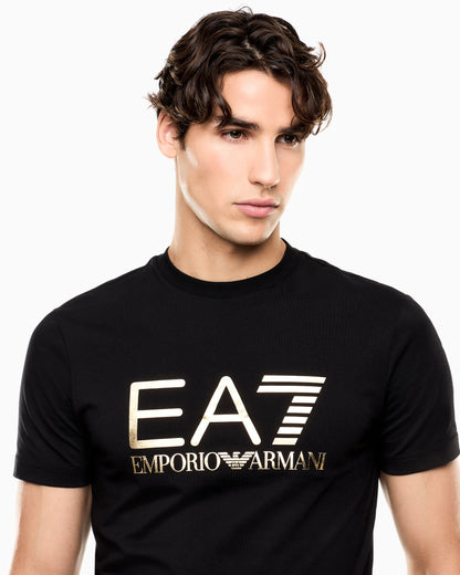 EA7 Slim-fit t-shirt Core Identity in cotton with big logo