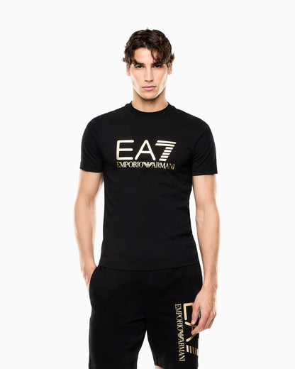 EA7 Slim-fit t-shirt Core Identity in cotton with big logo