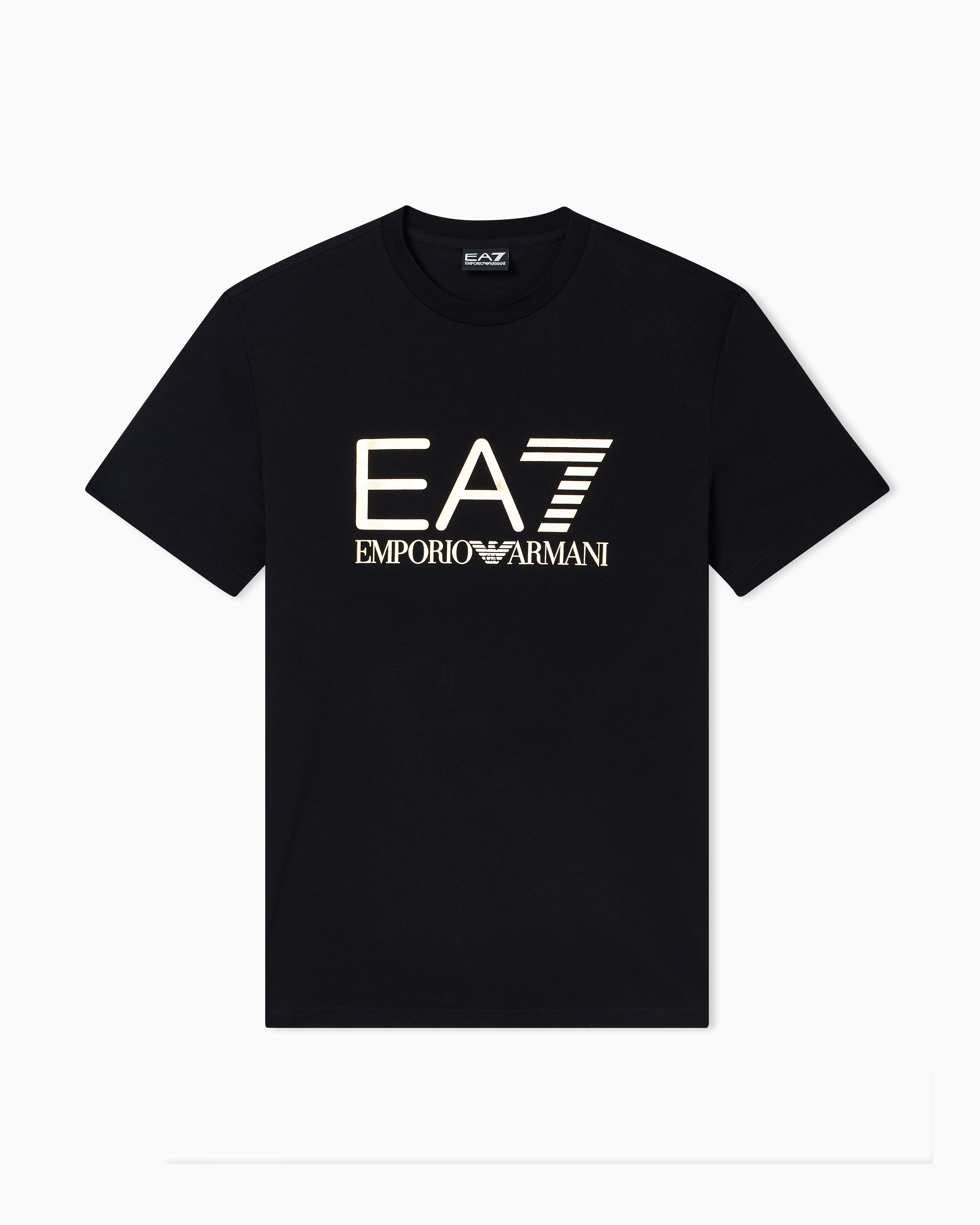 EA7 Slim-fit t-shirt Core Identity in cotton with big logo