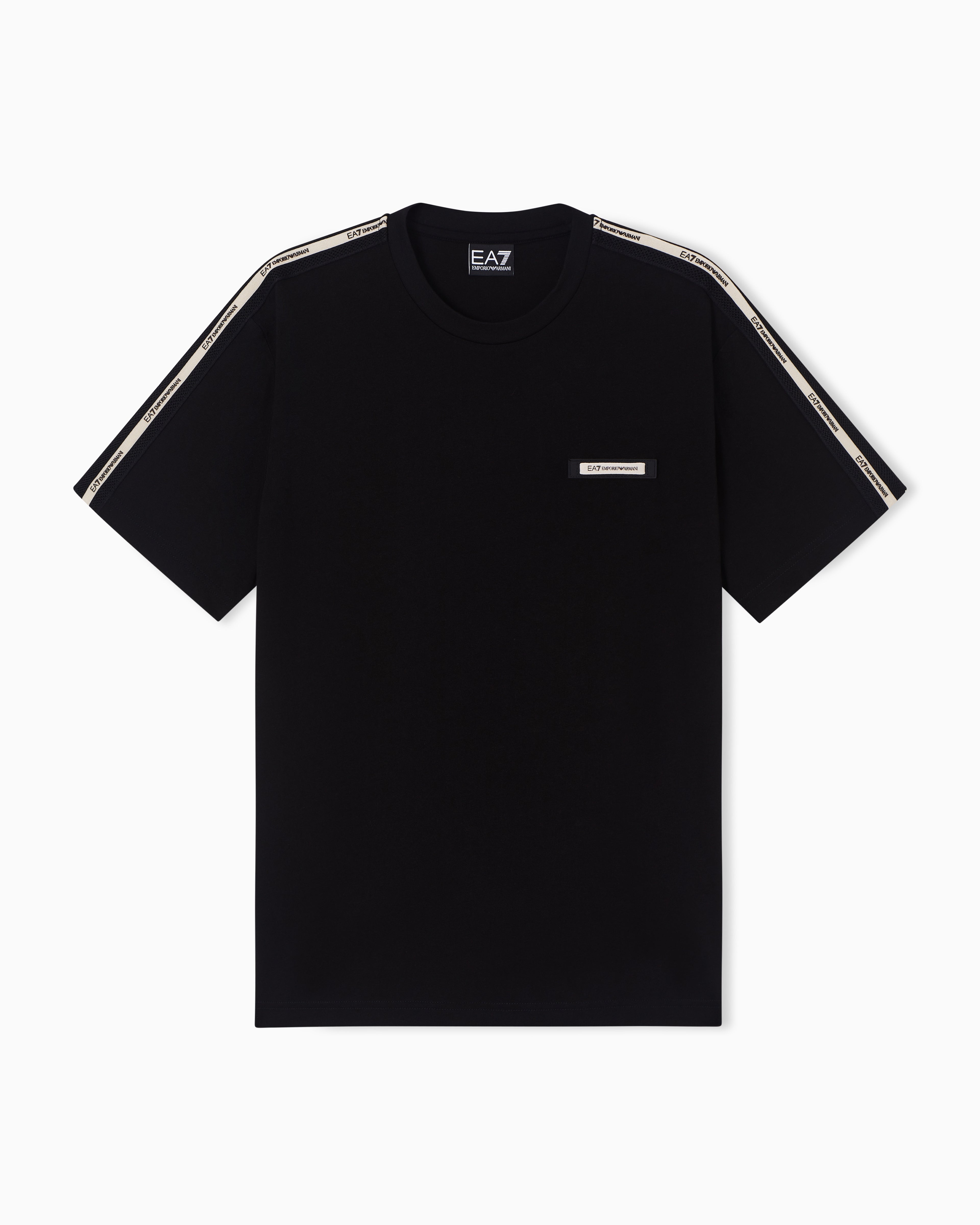 EA7 Logo Series cotton crew-neck T-shirt