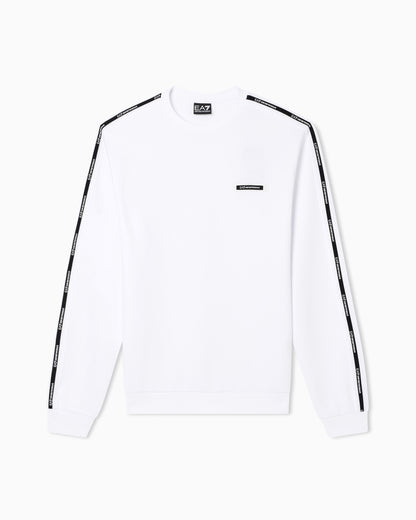 EA7 Logo Series cotton-blend interlock sweatshirt