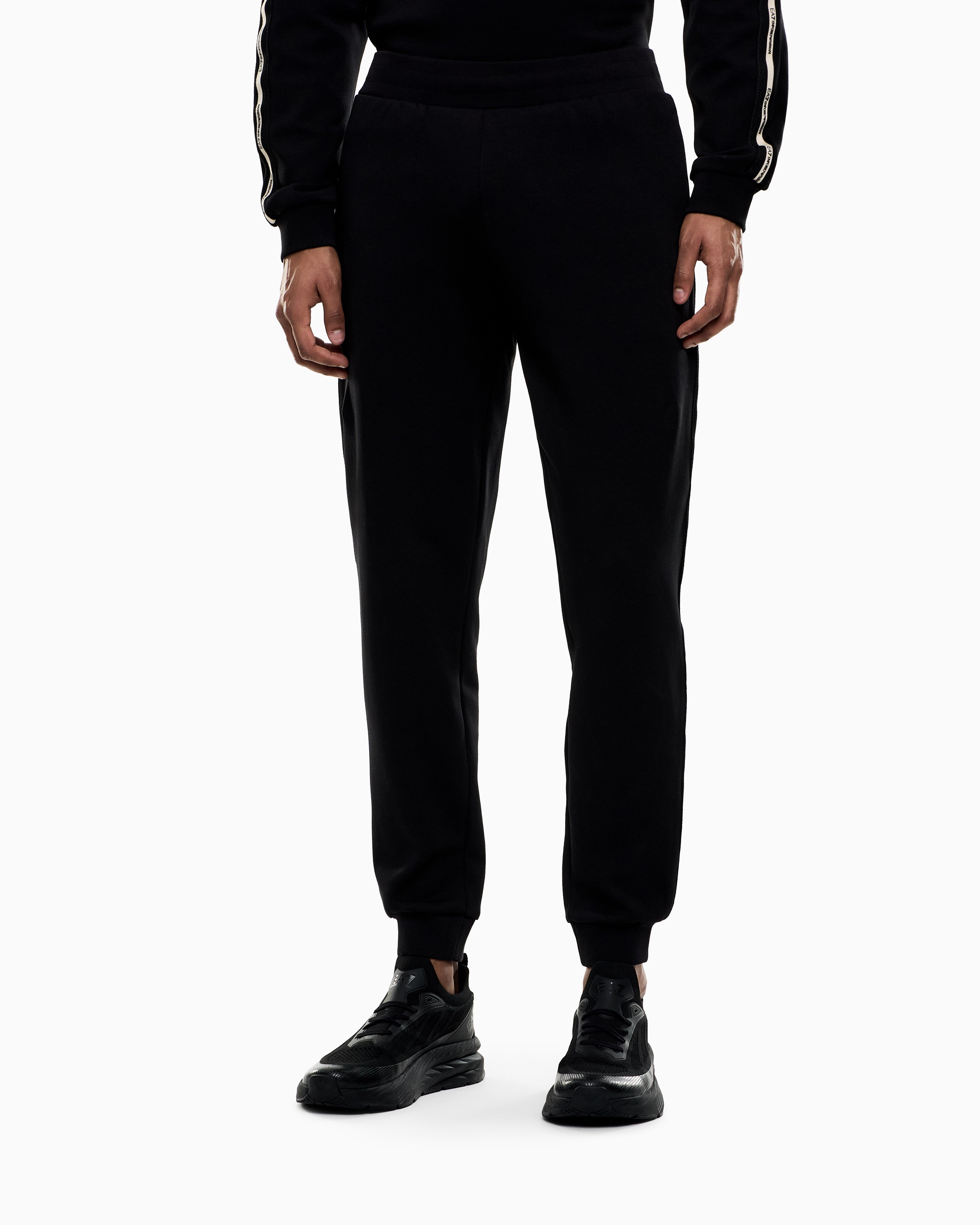 EA7 Logo Series cotton-blend joggers