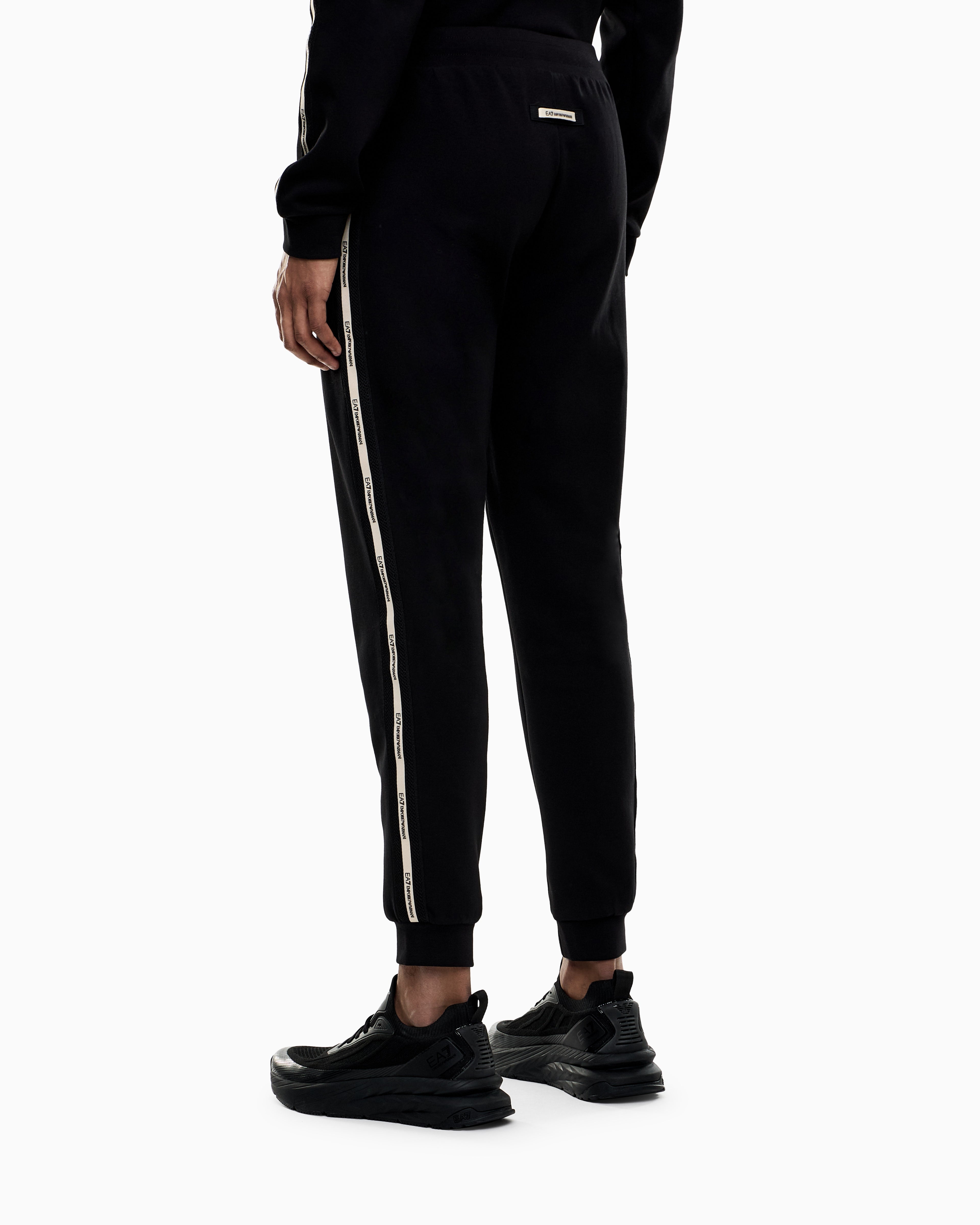 EA7 Logo Series cotton-blend joggers