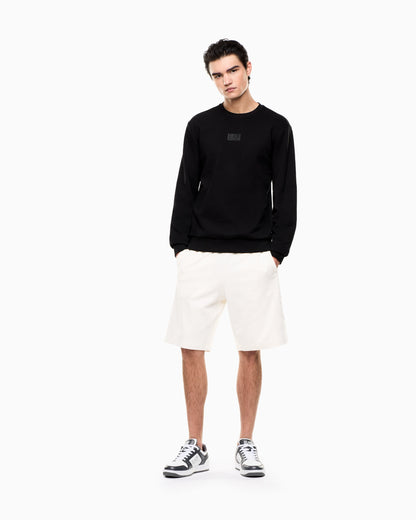 EA7 Logo Series cotton crew-neck sweatshirt