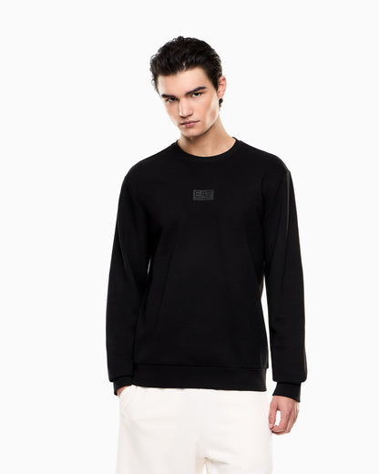 EA7 Logo Series cotton crew-neck sweatshirt