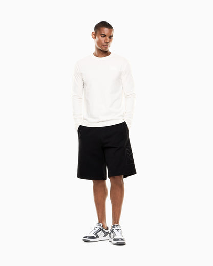 EA7 Logo Series cotton shorts