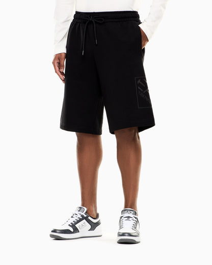 EA7 Logo Series cotton shorts