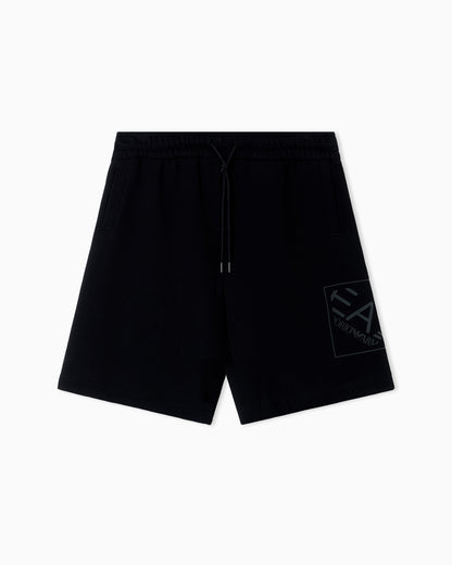 EA7 Logo Series cotton shorts