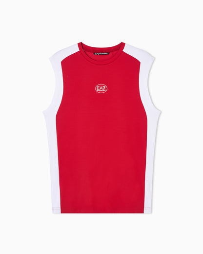 EA7 Tennis Pro tank top in VENTUS7 colour-block technical fabric