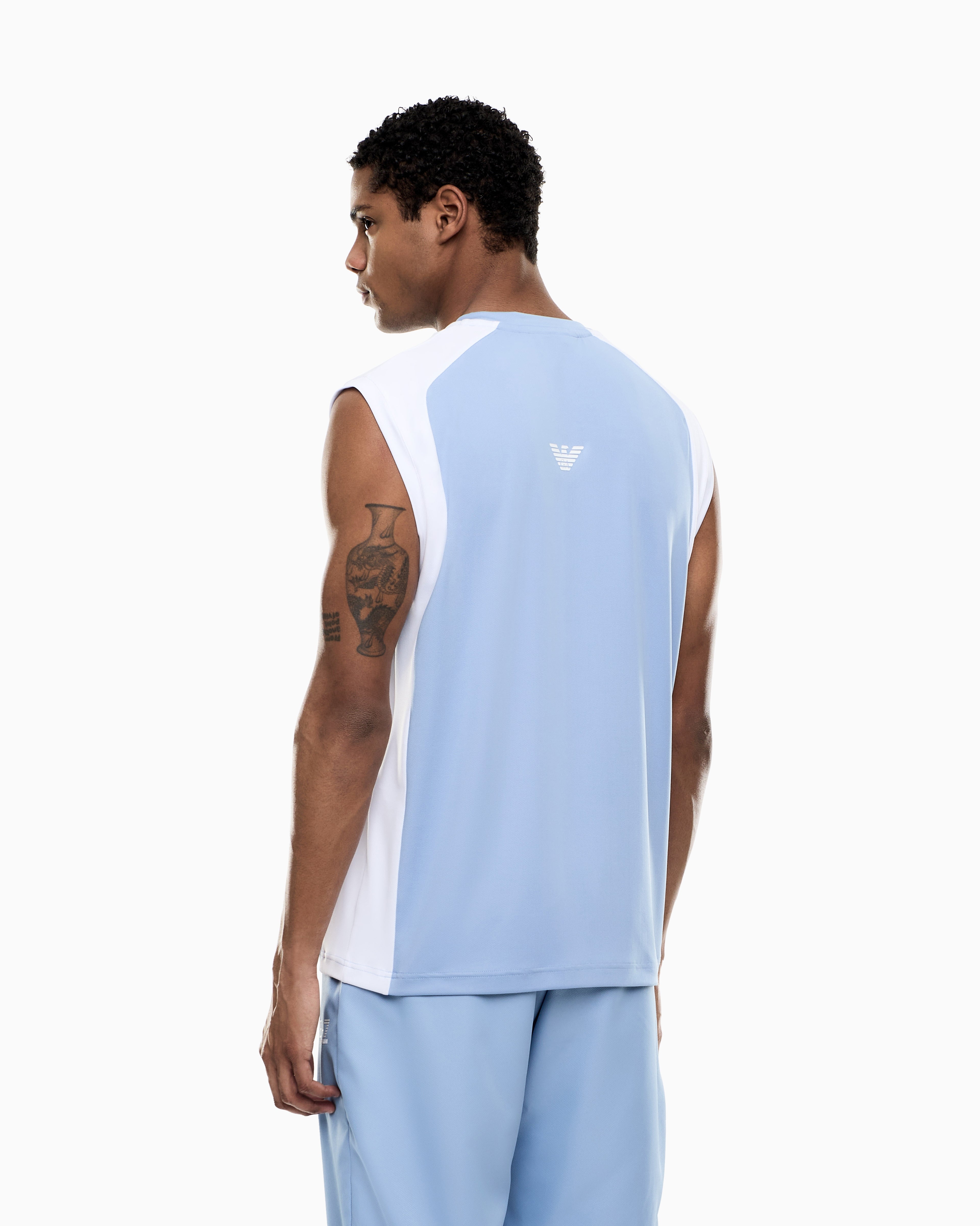 EA7 Tennis Pro tank top in VENTUS7 colour-block technical fabric