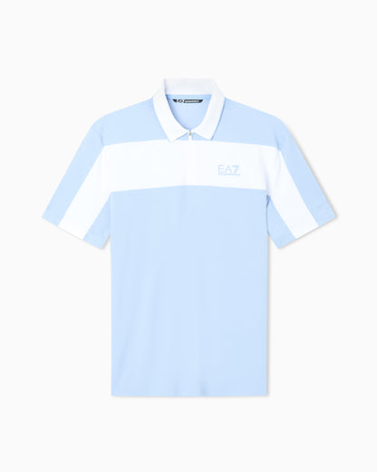 EA7 Tennis Pro zip-up polo shirt in VENTUS7 technical fabric