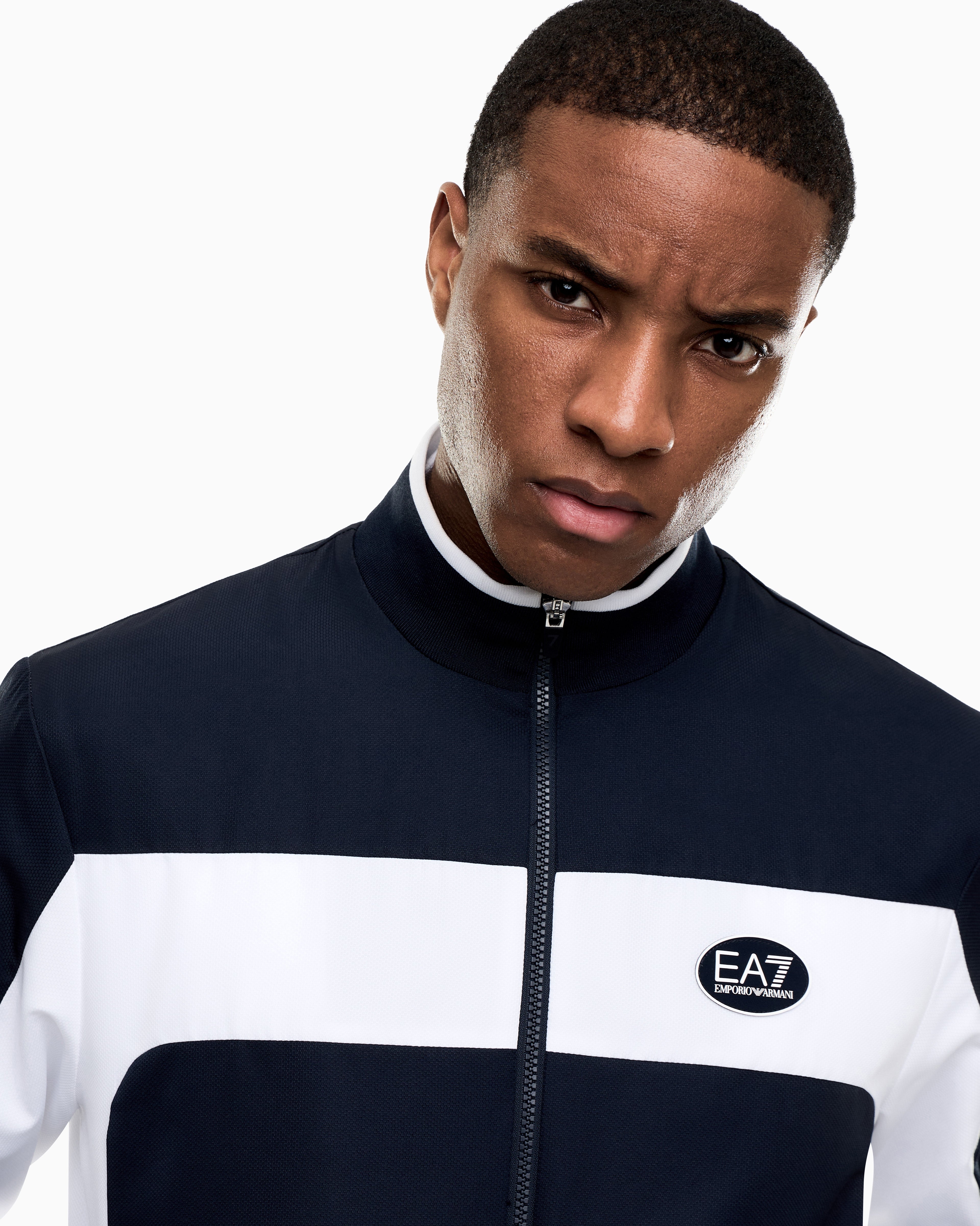 EA7 Pro tennis tracksuit in VENTUS7 colour block technical fabric