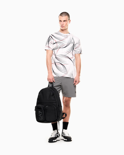EA7 Tennis Pro print T-shirt in VENTUS7 technical fabric