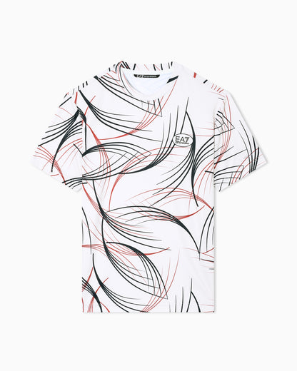 EA7 Tennis Pro print T-shirt in VENTUS7 technical fabric
