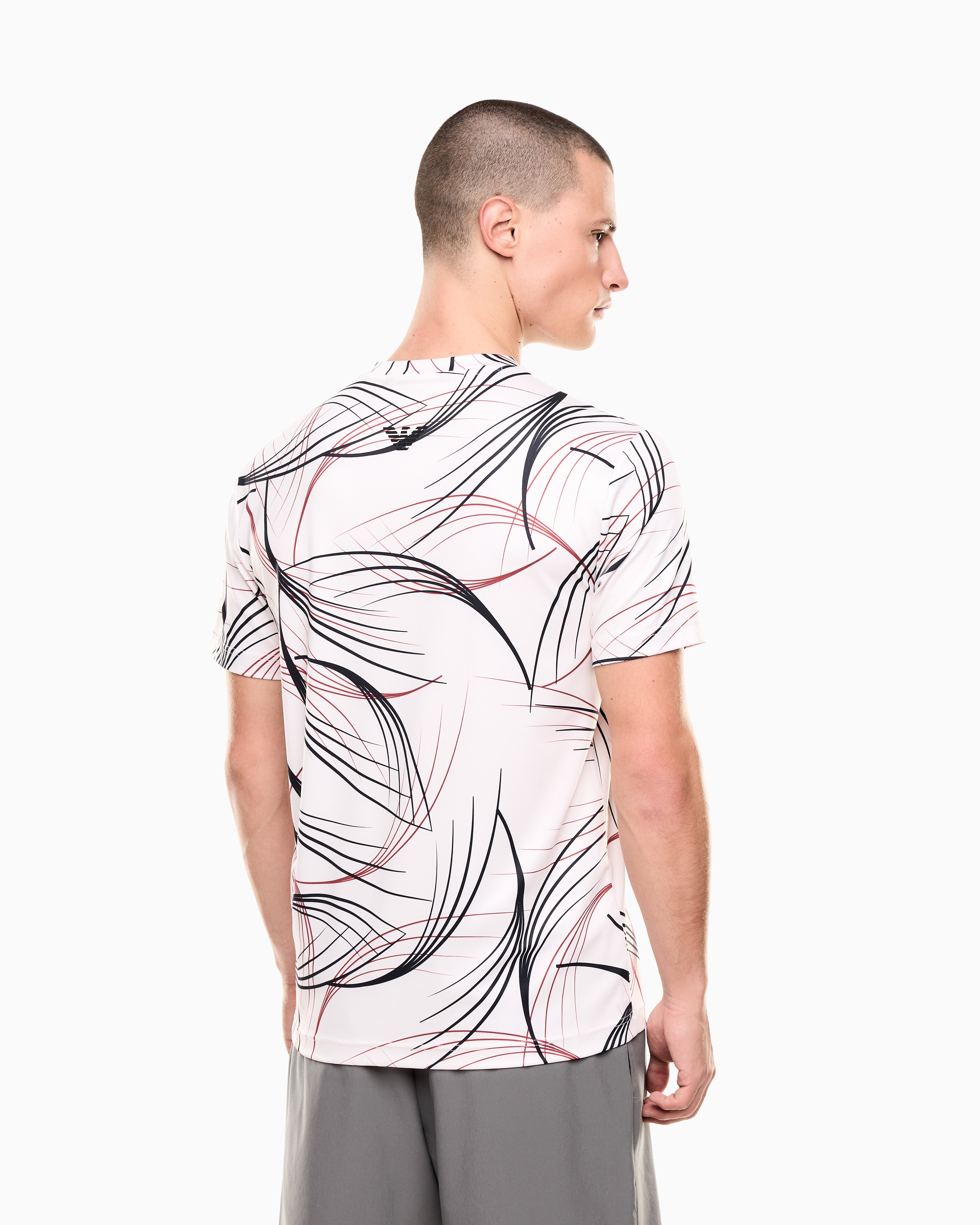 EA7 Tennis Pro print T-shirt in VENTUS7 technical fabric