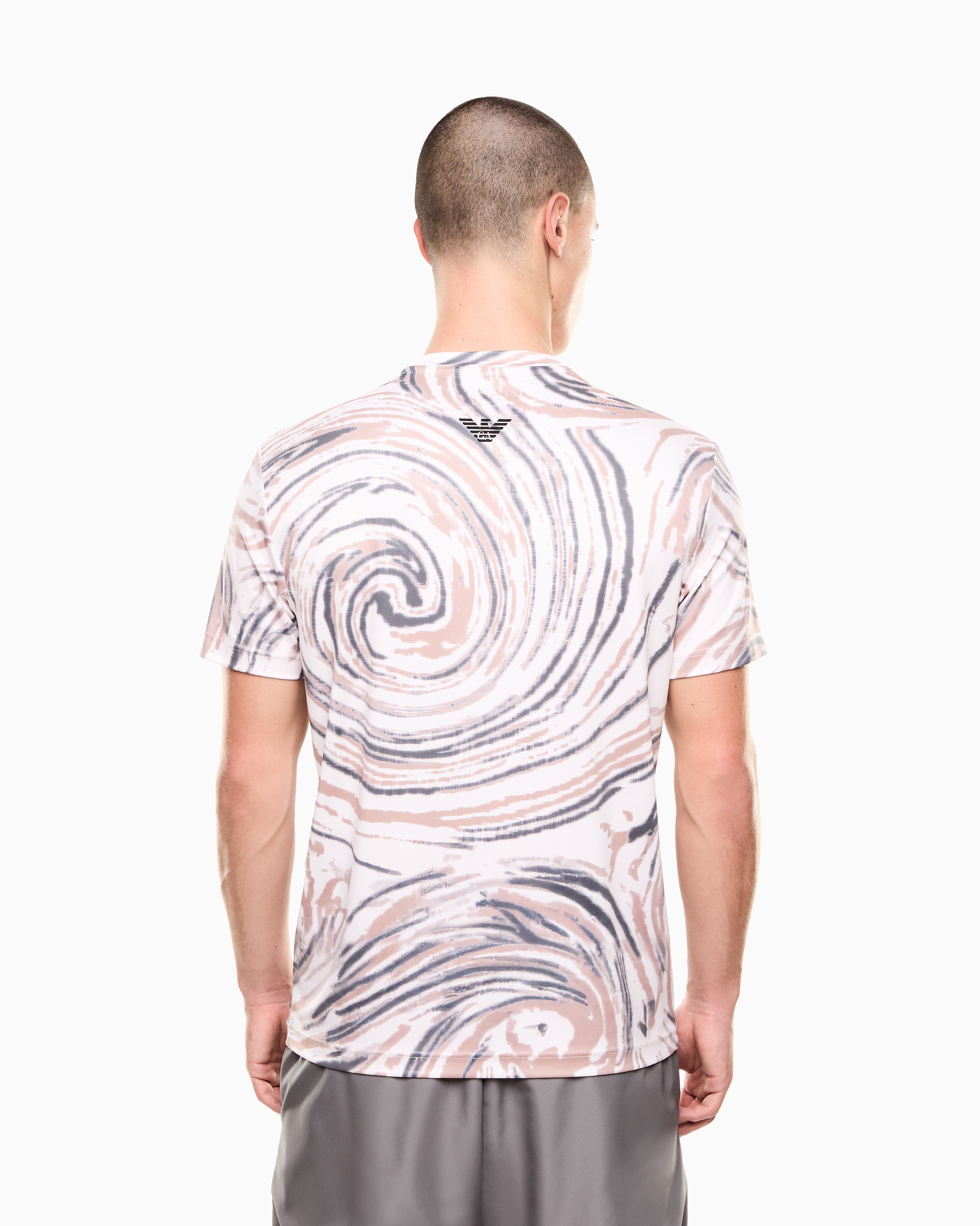 EA7 Tennis Pro print T-shirt in VENTUS7 technical fabric