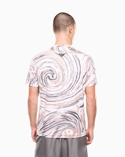 EA7 Tennis Pro print T-shirt in VENTUS7 technical fabric