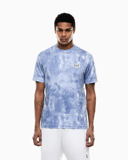 EA7 Tennis Pro print T-shirt in VENTUS7 technical fabric